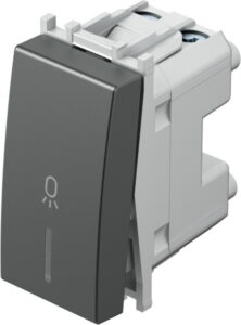 SM11ATIN02-U TIPKALO JEDNOPOLNO 16A 1M ANTRACIT SA INDIKATOROM I SIMBOLOM SVJETLO
