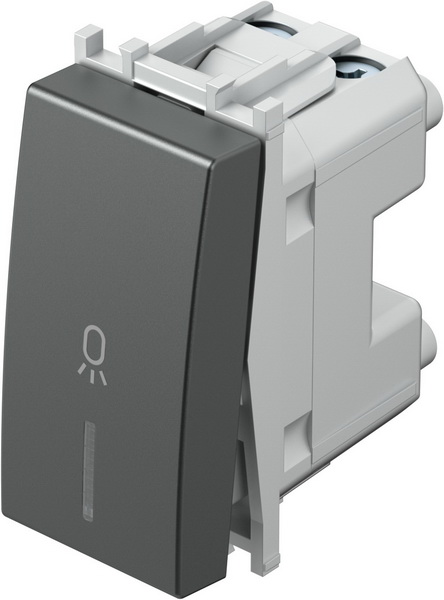 SM11ATIN02-U TIPKALO JEDNOPOLNO 16A 1M ANTRACIT SA INDIKATOROM I SIMBOLOM SVJETLO