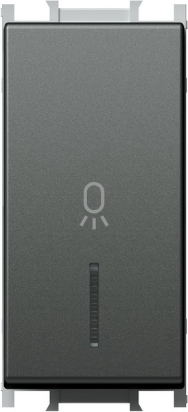 SM11ATIN02-U TIPKALO JEDNOPOLNO 16A 1M ANTRACIT SA INDIKATOROM I SIMBOLOM SVJETLO