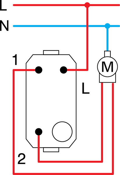 SM41-U TIPKALO ZA ROLETE 1-0-2 16A 1M BEZ TIPKE