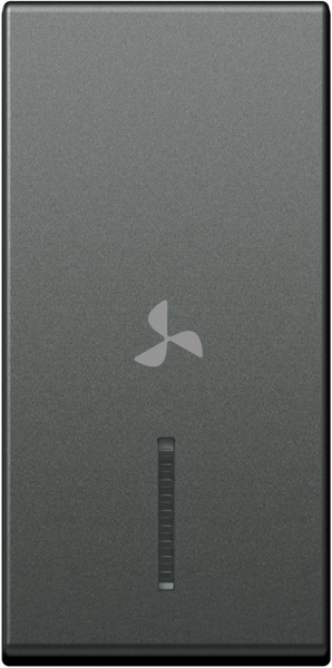 TM11ATIN05-B TIPKA 1M ANTRACIT SA INDIKATOROM I SIMBOLOM VENTILATOR