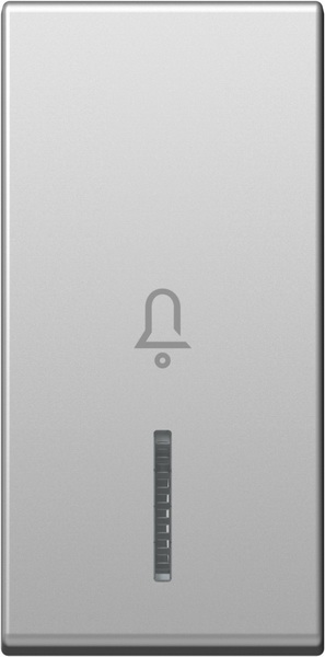 TM11ESIN01-B TIPKA 1M SREBRNA MAT SA INDIKATOROM I SIMBOLOM ZVONO