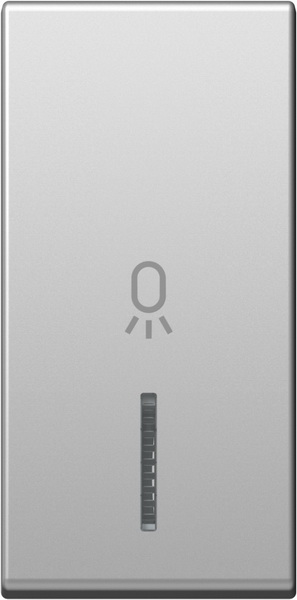 TM11ESIN02-B TIPKA 1M SREBRNA MAT SA INDIKATOROM I SIMBOLOM SVJETLO