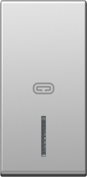 TM11ESIN07-B TIPKA 1M SREBRNA MAT SA INDIKATOROM I SIMBOLOM GRIJANJE