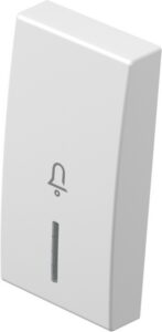 TM11PWIN01-B TIPKA 1M BIJELA SJAJNA SA INDIKATOROM I SIMBOLOM ZVONO