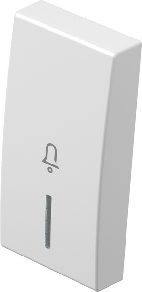 TM11PWIN01-B TIPKA 1M BIJELA SJAJNA SA INDIKATOROM I SIMBOLOM ZVONO