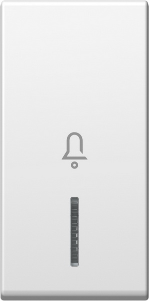 TM11PWIN01-B TIPKA 1M BIJELA SJAJNA SA INDIKATOROM I SIMBOLOM ZVONO