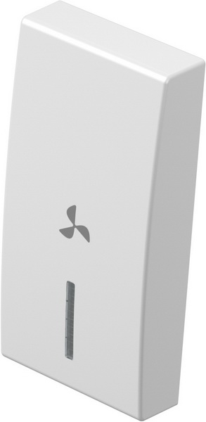 TM11PWIN05-B TIPKA 1M BIJELA SJAJNA SA INDIKATOROM  I SIMBOLOM VENTILATOR