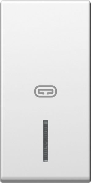 TM11PWIN07-B TIPKA 1M BIJELA SJAJNA SA INDIKATOROM  I SIMBOLOM GRIJANJE