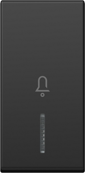 TM11SBIN01-B TIPKA 1M CRNA MAT SA INDIKATOROM I SIMBOLOM ZVONO