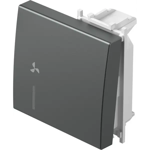 TM12ATIN05-B TIPKA 2M ANTRACIT SA INDIKATOROM I SIMBOLOM VENTILATOR