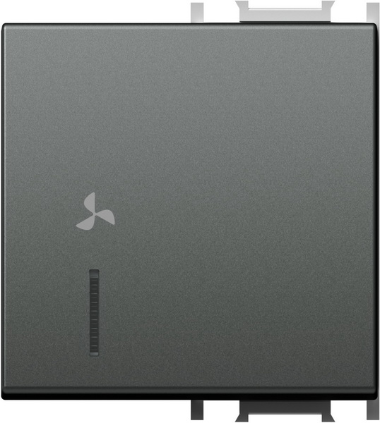 TM12ATIN05-B TIPKA 2M ANTRACIT SA INDIKATOROM I SIMBOLOM VENTILATOR