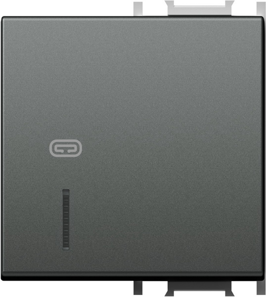 TM12ATIN07-B TIPKA 2M ANTRACIT SA INDIKATOROM I SIMBOLOM GRIJANJE