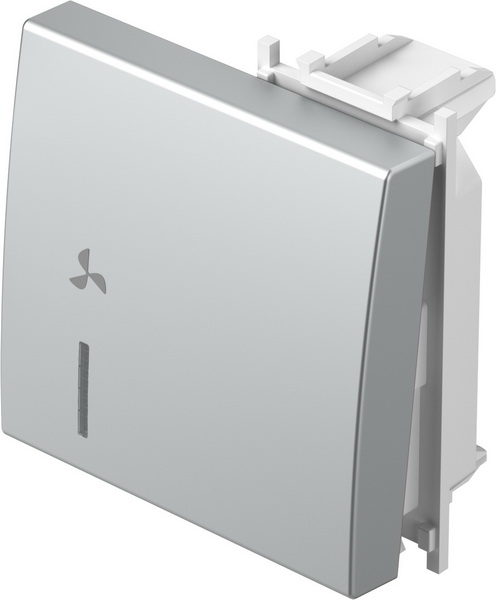 TM12ESIN05-B TIPKA 2M SREBRNA MAT SA INDIKATOROM I SIMBOLOM VENTILATOR