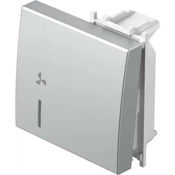 TM12ESIN05-B TIPKA 2M SREBRNA MAT SA INDIKATOROM I SIMBOLOM VENTILATOR