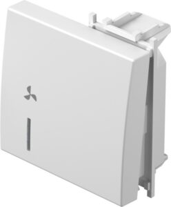TM12PWIN05-B TIPKA 2M BIJELA SJAJNA SA INDIKATOROM  I SIMBOLOM VENTILATOR