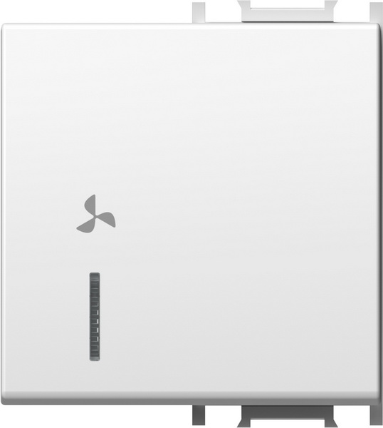 TM12PWIN05-B TIPKA 2M BIJELA SJAJNA SA INDIKATOROM  I SIMBOLOM VENTILATOR