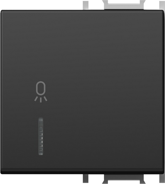 TM12SBIN02-B TIPKA 2M CRNA MAT SA INDIKATOROM I SIMBOLOM SVJETLO