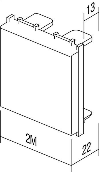 TM22ES-U SLIJEPA TIPKA 2M SREBRNA MAT